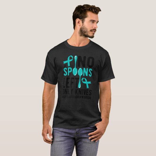 Geen Spoons Dysautonomia Warrior Dysautonomia Awar T-shirt (Voorkant volledig)