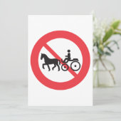 Geen spoor van paardenstaarten en verkeersbuggy kaart (Staand voorkant)