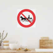 Geen spoor van paardenstaarten en verkeersbuggy poster (Keuken)