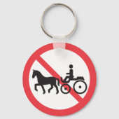 Geen spoor van paardenstaarten en verkeersbuggy sleutelhanger (Voorkant)