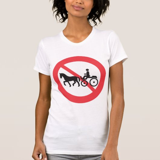 Geen spoor van paardenstaarten en verkeersbuggy t-shirt (Voorkant)