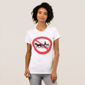 Geen spoor van paardenstaarten en verkeersbuggy t-shirt (Voorkant volledig)