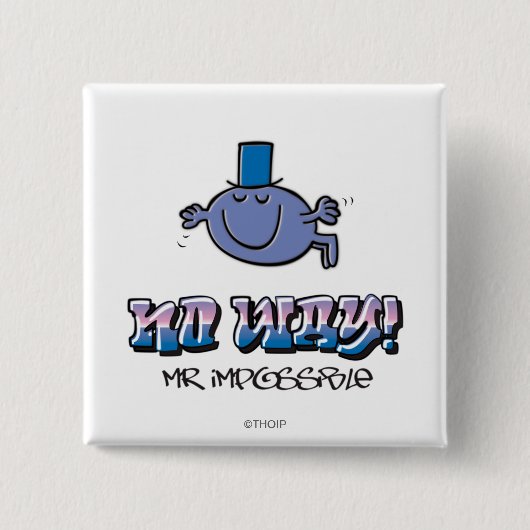 Geen sprake van! vierkante button 5,1 cm (Voorkant)