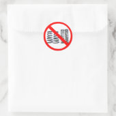 Geen Springs. Ronde Sticker (Tas)