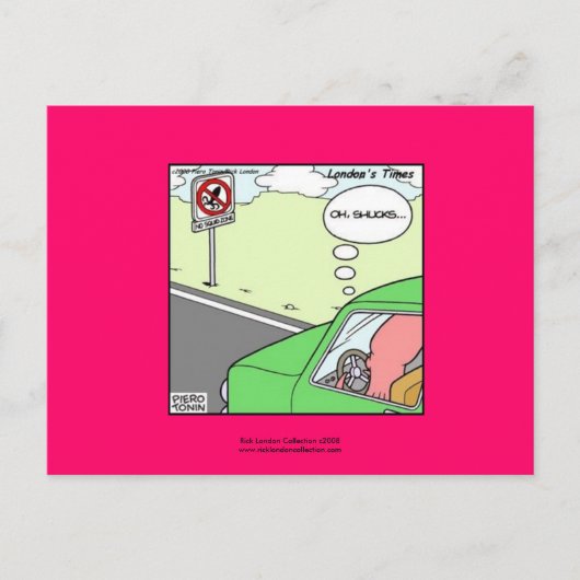 Geen Squid Zone Hilarious Cartoon Briefkaart (Voorkant)