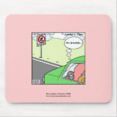 Geen Squid Zone Hilarious Cartoon Muismat (Voorkant)