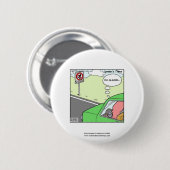 Geen Squid Zone Hilarious Cartoon Novelty Button (Voorkant /achterkant)