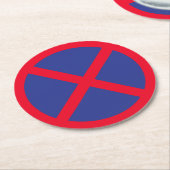 Geen staand of parkeerteken | Ronde Onderzetters (Gebogen)