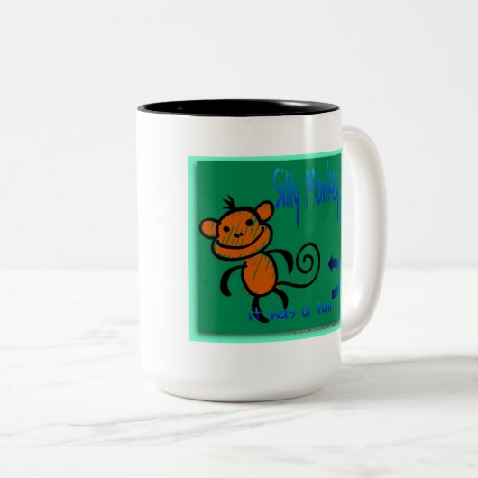 Geen staart? Geen aap - Mok (Voorkant rechts)