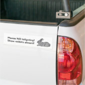 Geen staarten, show konijnen aan boord! bumpersticker (Op Truck)
