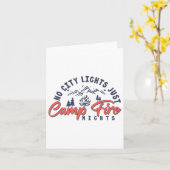 Geen stadslicht alleen kampvuur nachten Grappig Ca Kaart (Gele Bloem)