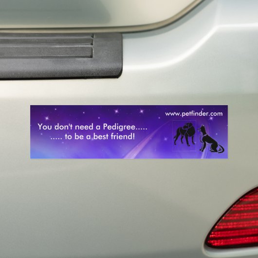 Geen stamboek bumpersticker (Op auto)