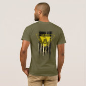 GEEN STAP GADSDEN SLANG AMERIKAANSE VLAG T-SHIRT (Achterkant volledig)