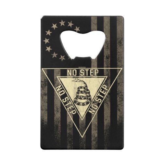 GEEN STAP GADSDEN SNAKE VLIEGTUIG AMERICAN FLAG CREDITKAART FLESSENOPENER (Voorkant)