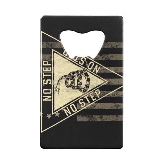 GEEN STAP GADSDEN SNAKE VLIEGTUIG AMERICAN FLAG CREDITKAART FLESSENOPENER (Achterkant)