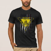 GEEN STAP GADSDEN SNAKE VLIEGTUIG AMERICAN FLAG T-SHIRT (Voorkant)