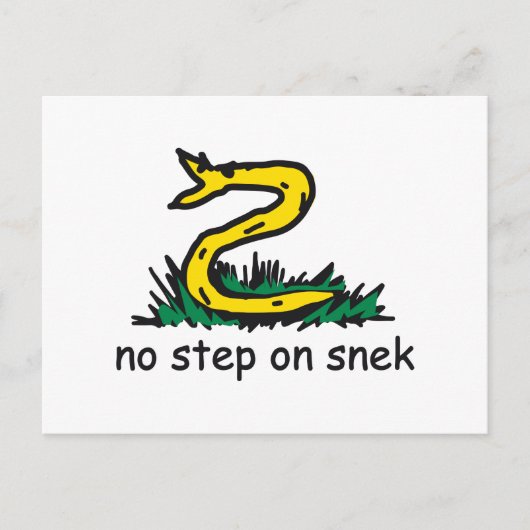 Geen stap in de richting van gadsden parody SnekRi Briefkaart (Voorkant)