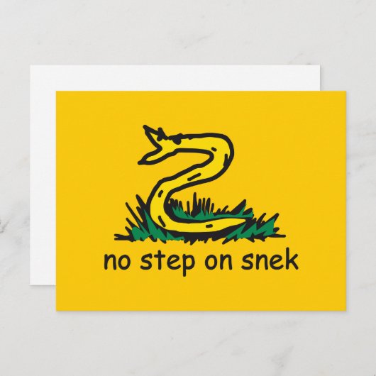 Geen stap in de richting van gadsden parody SnekRi Briefkaart (Voorkant / Achterkant)
