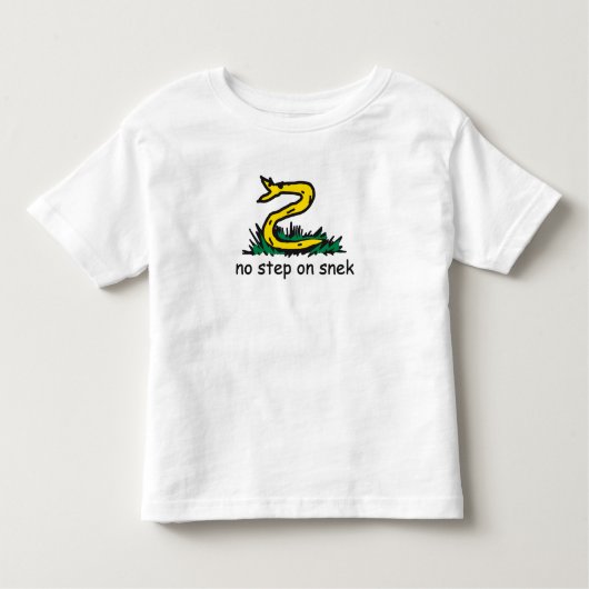 Geen stap in de richting van gadsden parody SnekRi Kinder Shirts (Voorkant)