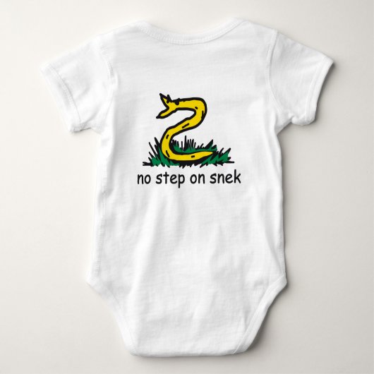 Geen stap in de richting van gadsden parody SnekRi Romper (Achterkant)