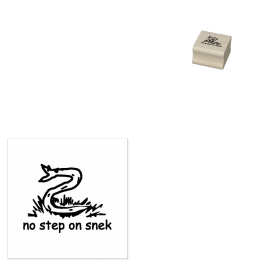 Geen stap in de richting van gadsden parody SnekRi Rubberstempel (Gestempeld)