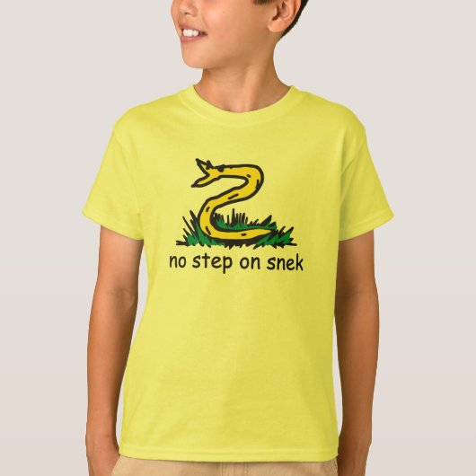 Geen stap in de richting van gadsden parody SnekRi T-shirt (Voorkant)