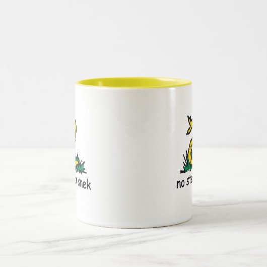 Geen stap in de richting van gadsden parody SnekRi Tweekleurige Koffiemok (Center)