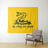 Geen stap in de richting van gadsden parody SnekRi Wandkleed (In Situ (horizontaal))