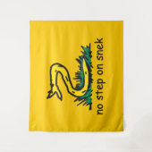 Geen stap in de richting van gadsden parody SnekRi Wandkleed (Voorkant)