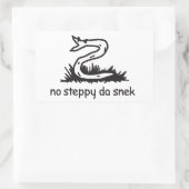 Geen stap in de snek rechthoekige sticker (Tas)