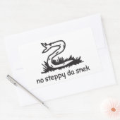 Geen stap in de snek rechthoekige sticker (Envelop)