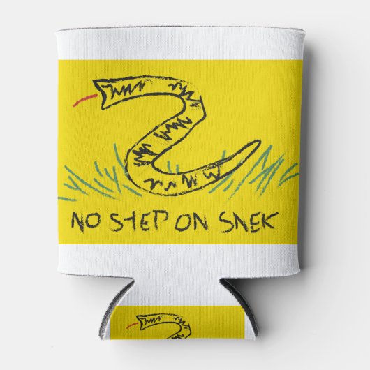 Geen stap op de vlag van Snek Gadsden Blikjeskoeler (Voorkant)