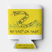 Geen stap op de vlag van Snek Gadsden Blikjeskoeler (Achterkant)