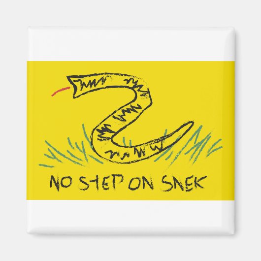 Geen stap op de vlag van Snek Gadsden Magneet (Voorkant)