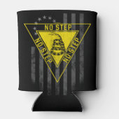 GEEN STAP OP SNAKE AMERIKAANSE VLAG BLIKJESKOELER (Achterkant)