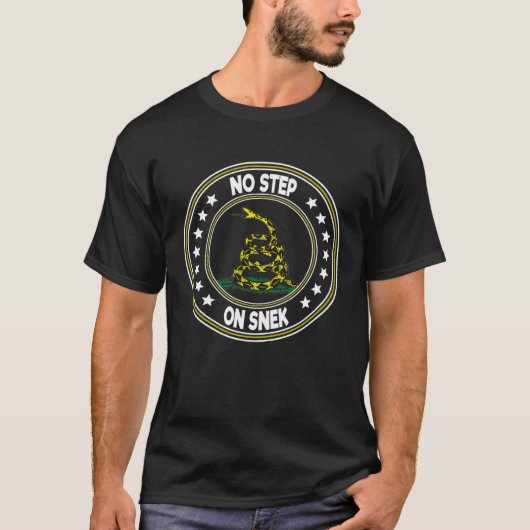 Geen stap op Snek Libertarisch T-shirt (Voorkant)