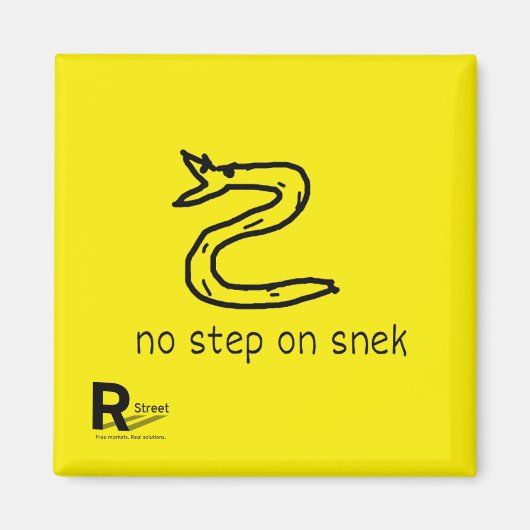 Geen stap op snek magneet (Voorkant)