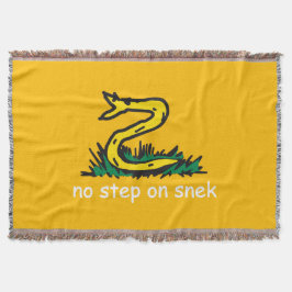 Geen stap op snek memes Gadsden parodie SnekRight Deken