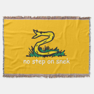 Geen stap op snek memes Gadsden parodie SnekRight Deken