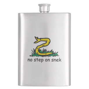 Geen stap op snek memes Gadsden parodie SnekRight Flacon