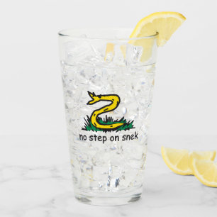 Geen stap op snek memes Gadsden parodie SnekRight Glas