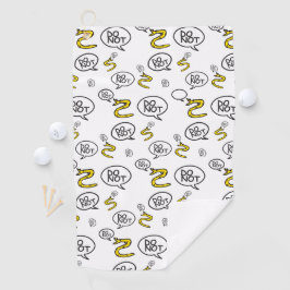Geen stap op snek memes Gadsden parodie SnekRight Golfhanddoek