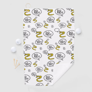 Geen stap op snek memes Gadsden parodie SnekRight Golfhanddoek