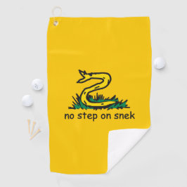Geen stap op snek memes Gadsden parodie SnekRight Golfhanddoek