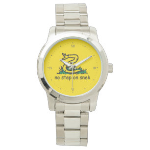 Geen stap op snek memes Gadsden parodie SnekRight Horloge