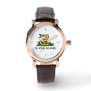 Geen stap op snek memes Gadsden parodie SnekRight Horloge