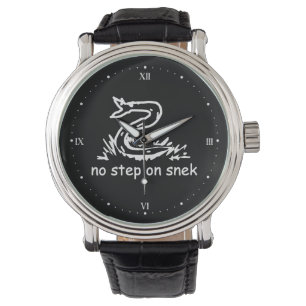 Geen stap op snek memes Gadsden parodie SnekRight Horloge