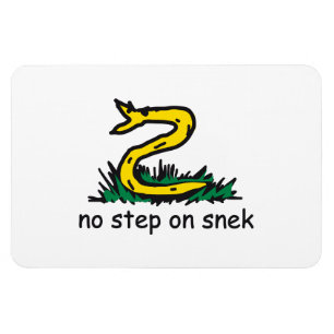 Geen stap op snek memes Gadsden parodie SnekRight Magneet