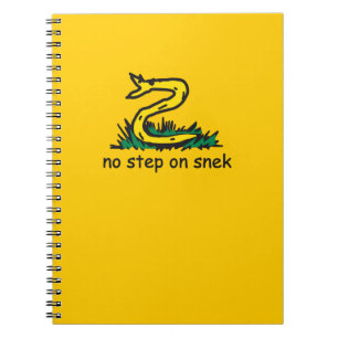 Geen stap op snek memes Gadsden parodie SnekRight Notitieboek
