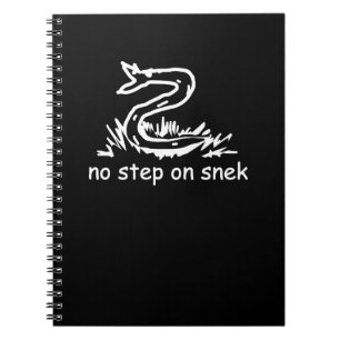Geen stap op snek memes Gadsden parodie SnekRight Notitieboek